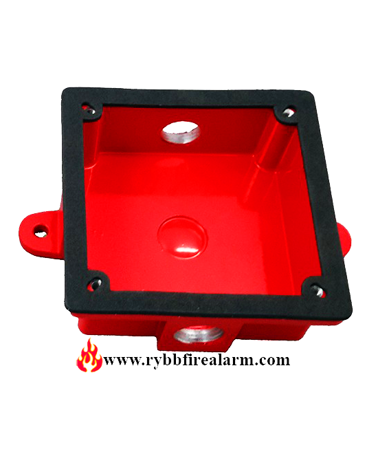 Red B59-0006 CAV 2 Fire Alarm Strobe Horn Backbox Back Outlet Box Plastic 