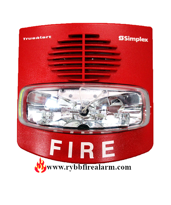 Simplex 4903-9217 Fire Alarm Horn/Strobe Wall Red 