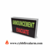 Notifier SP-2/MNS Announcement Evacuate Sign (new)